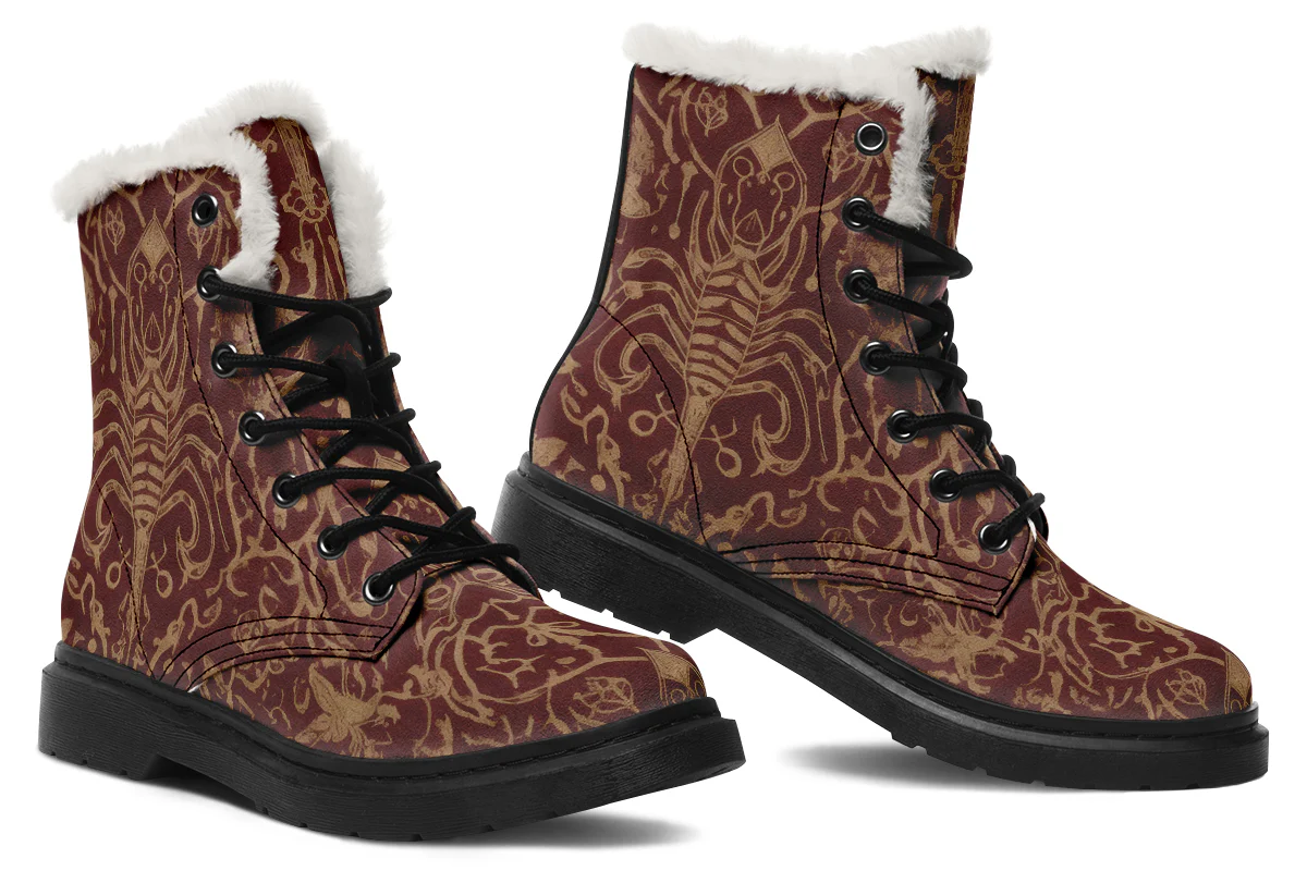 Oxblood Scorpion Sigil Winter Boots - Image 5