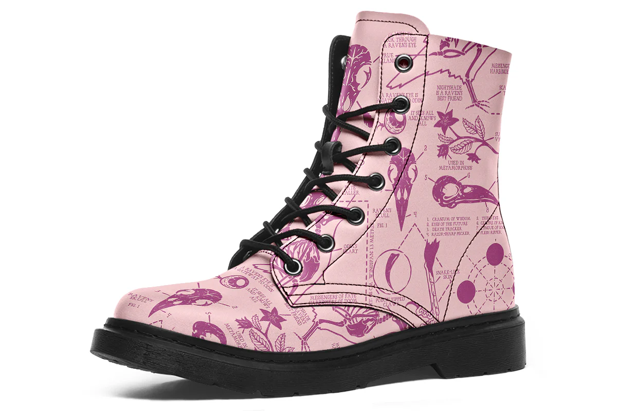 Pink Raven Study Boots - Image 4