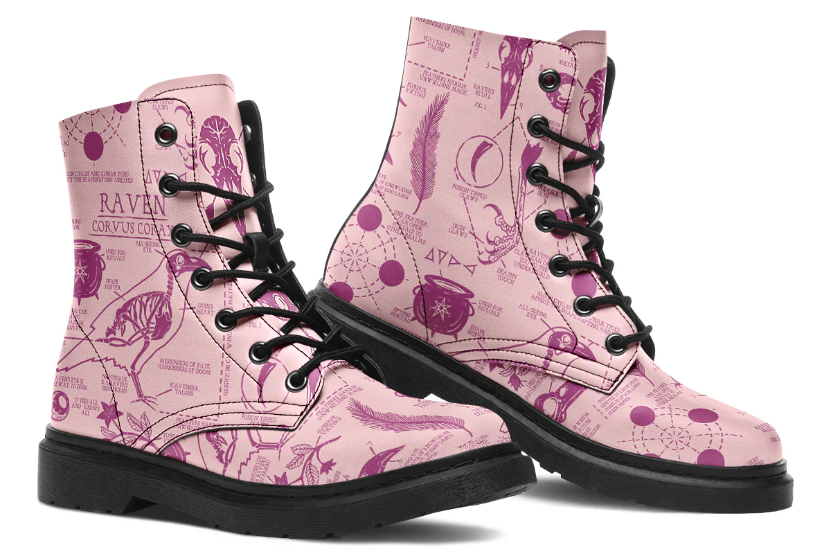 Pink Raven Study Boots - Image 5