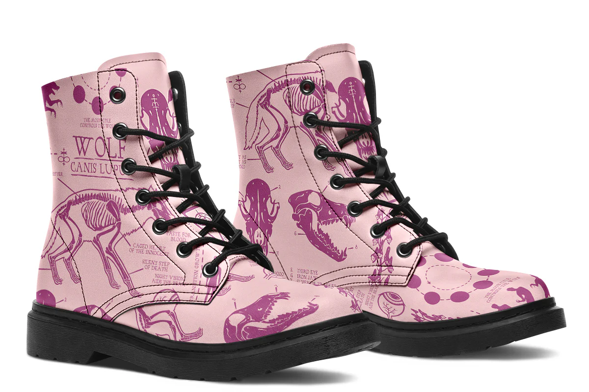 Pink Wolf Study Boots - Image 2