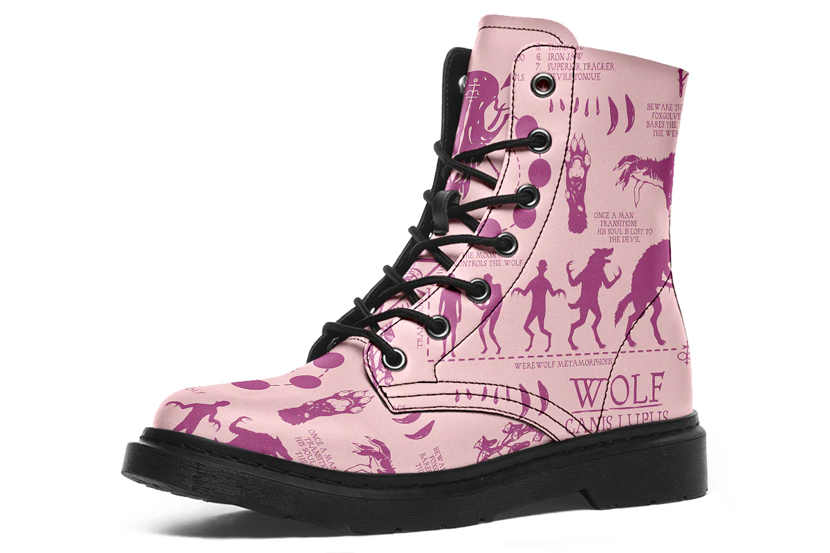 Pink Wolf Study Boots - Image 4