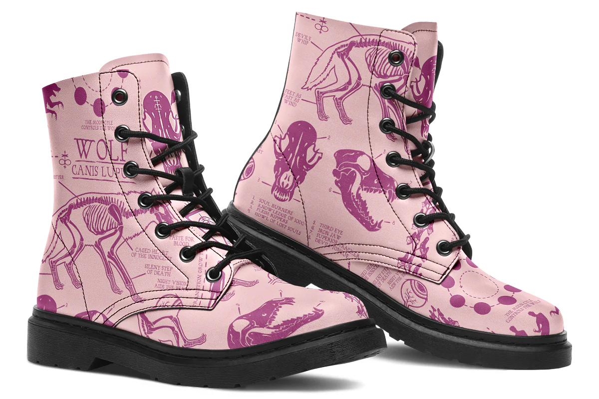 Pink Wolf Study Boots - Image 5