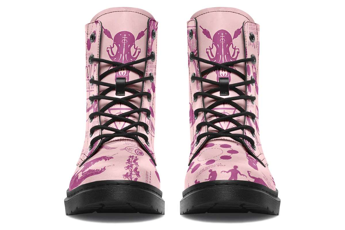Pink Wolf Study Boots - Image 6