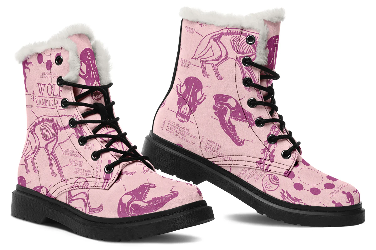 Pink Wolf Study Winter Boots - Image 5