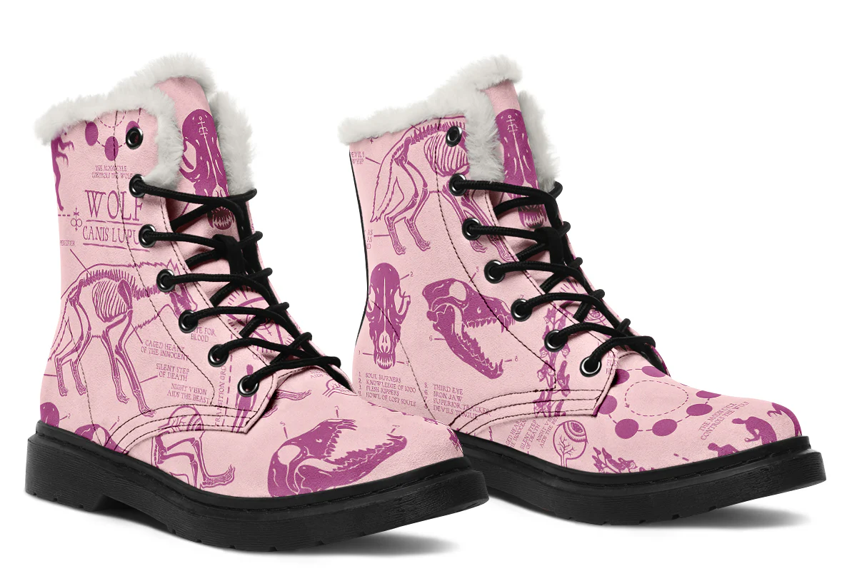 Pink Wolf Study Winter Boots - Image 6