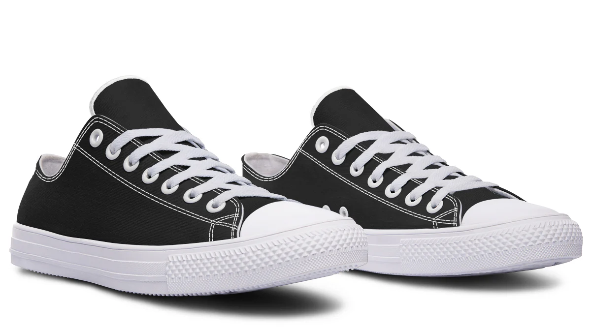 Pitch Black Low Tops - Image 12