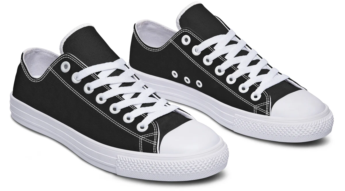 Pitch Black Low Tops - Image 13