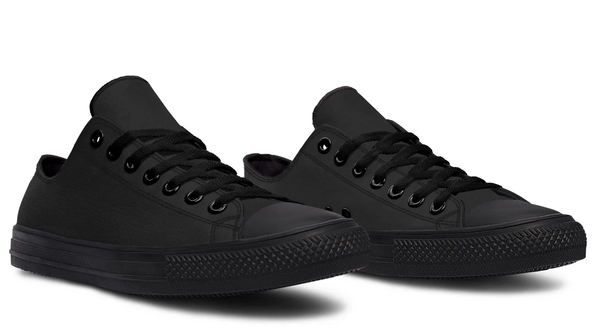 Pitch Black Low Tops - Image 4