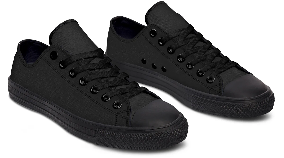 Pitch Black Low Tops - Image 5