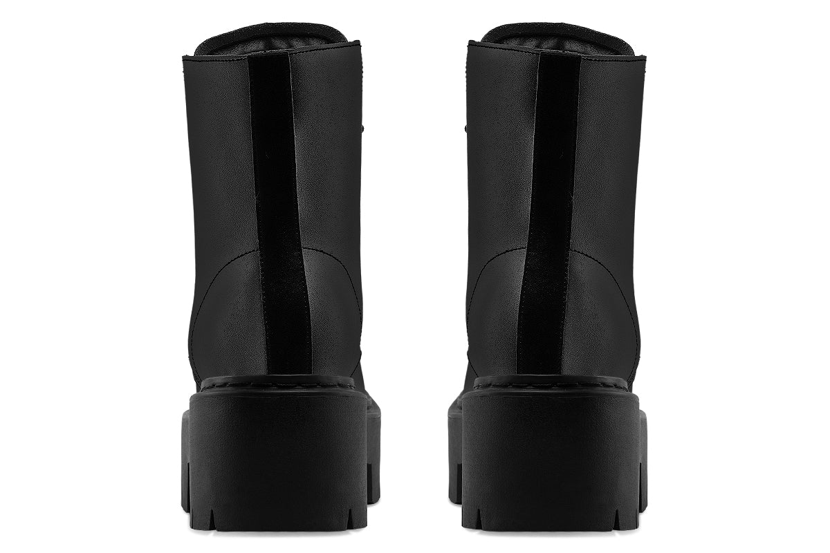 Pitch Black Platform Boots - Image 6