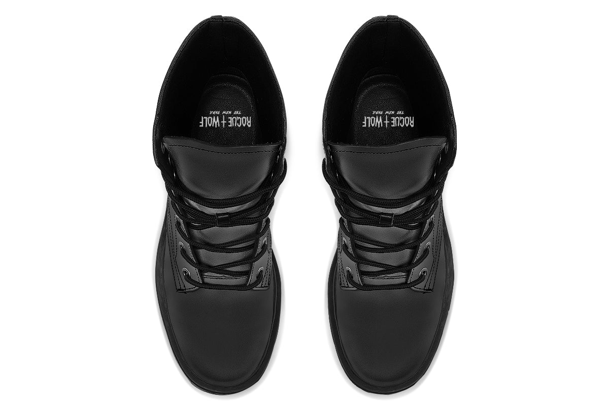 Pitch Black Platform Boots - Image 8