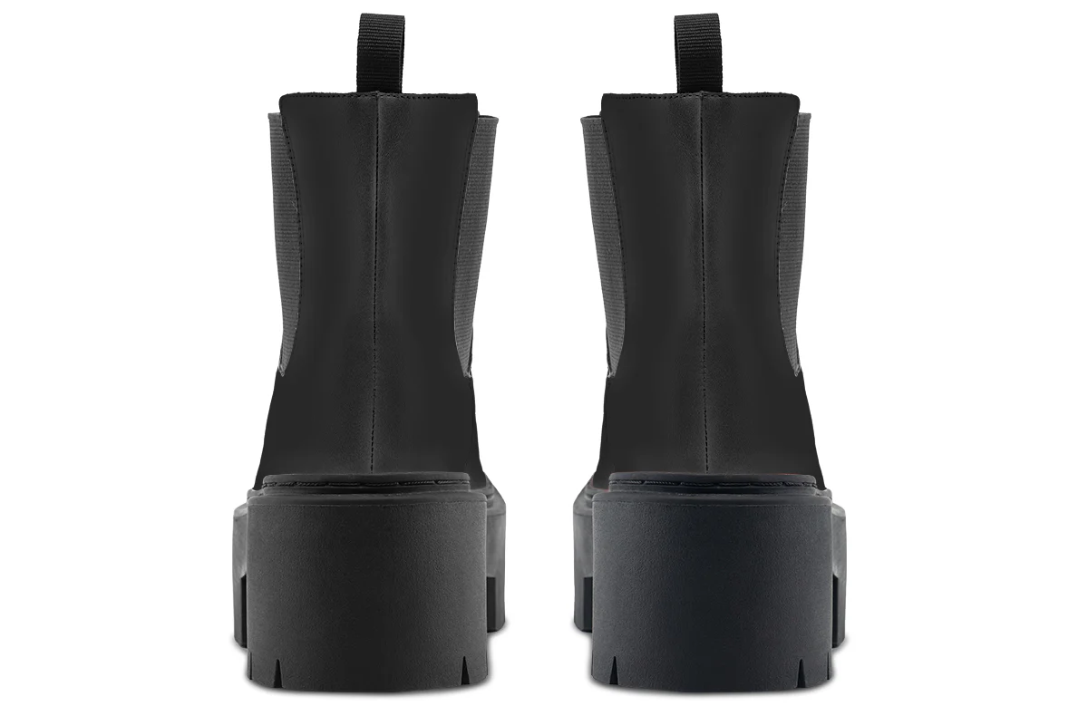 Pitch Black Platform Chelsea Boots - Image 6