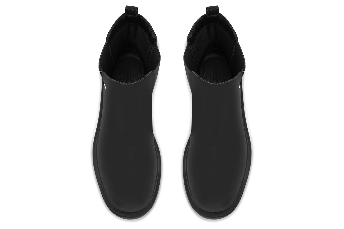 Pitch Black Platform Chelsea Boots - Image 8