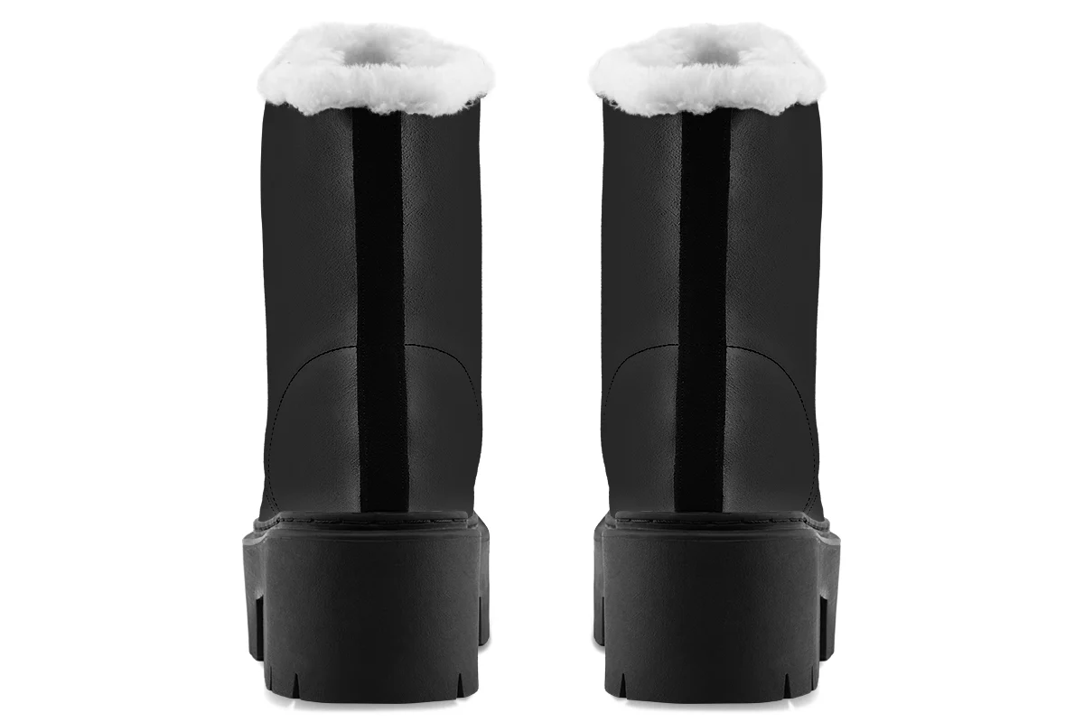 Pitch Black Platform Winter Boots - Image 6