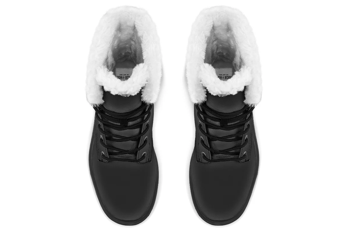Pitch Black Platform Winter Boots - Image 8