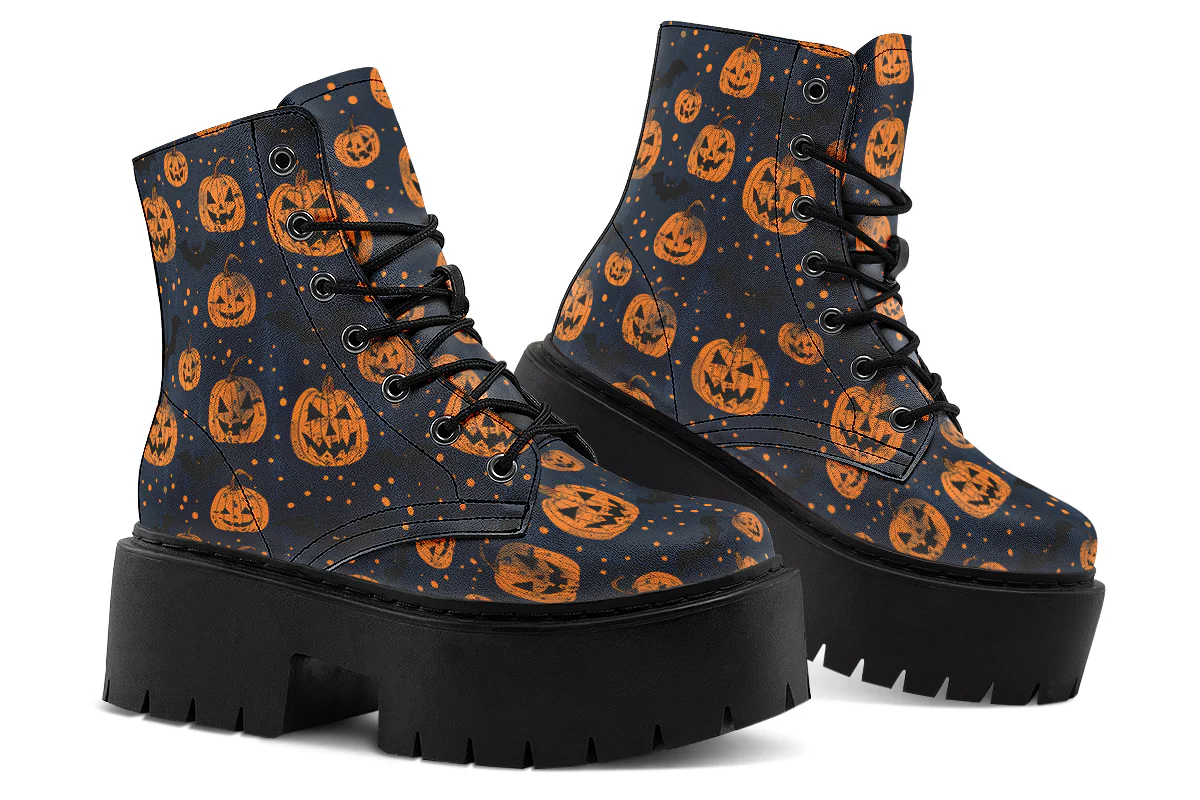 Pumpkin Party Platform Boots - Image 5