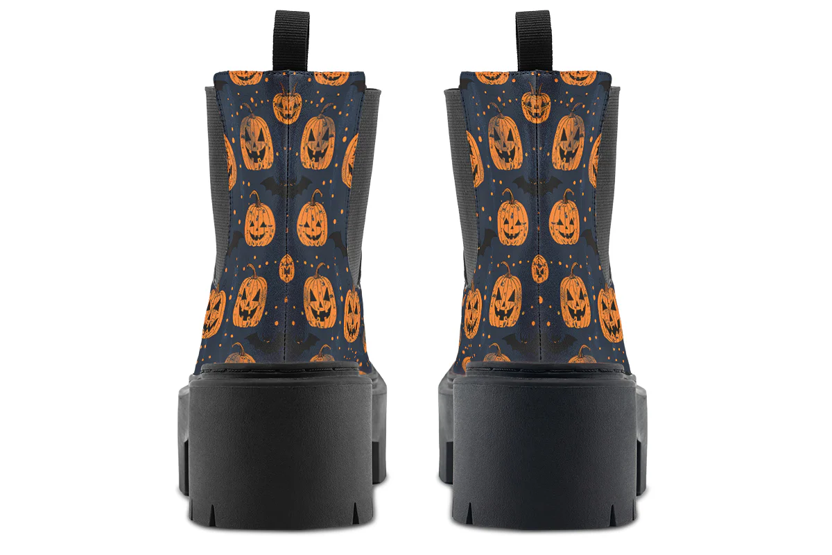 Pumpkin Party Platform Chelsea Boots - Image 6