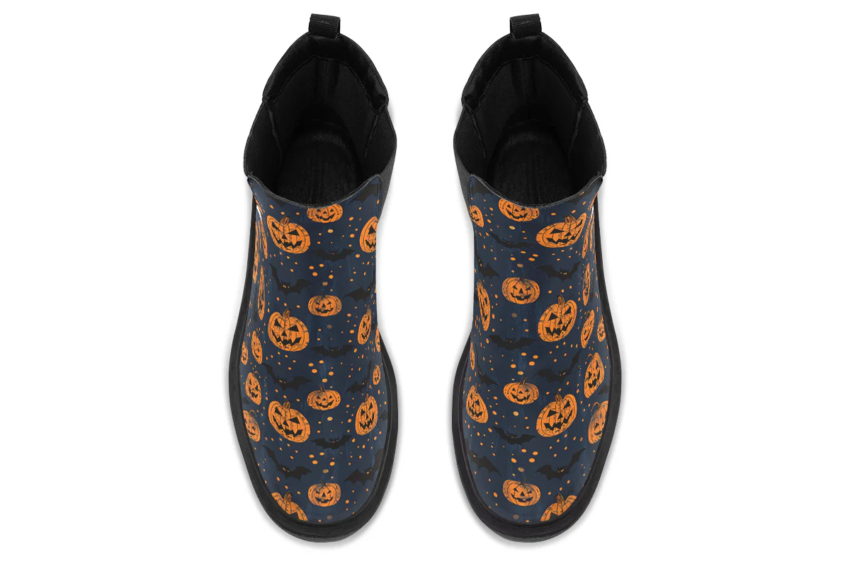 Pumpkin Party Platform Chelsea Boots - Image 8