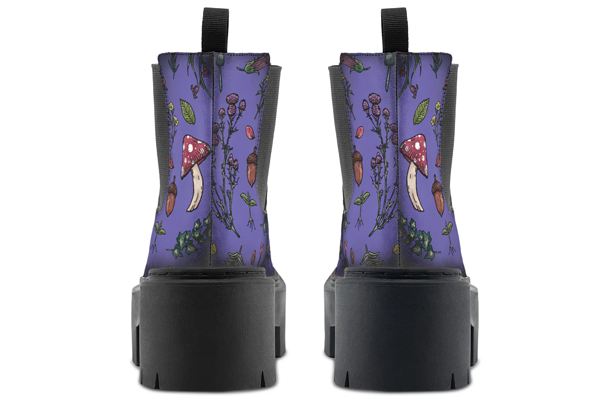 Purple Herbology Platform Chelsea Boots - Image 6