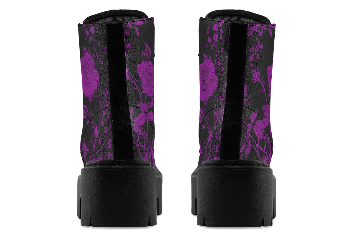Purple Rose Romance Platform Boots - Image 6