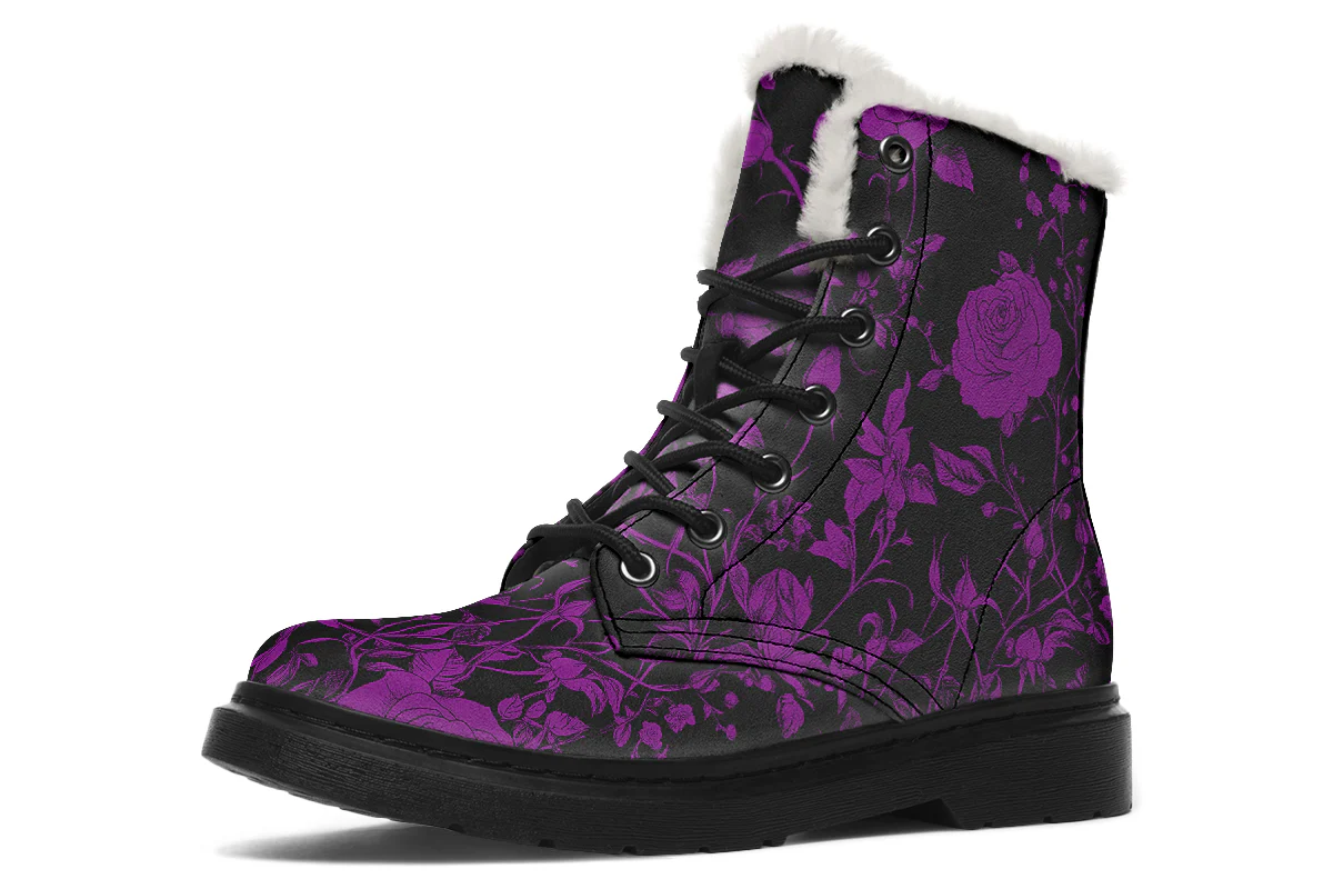 Purple Rose Romance Winter Boots