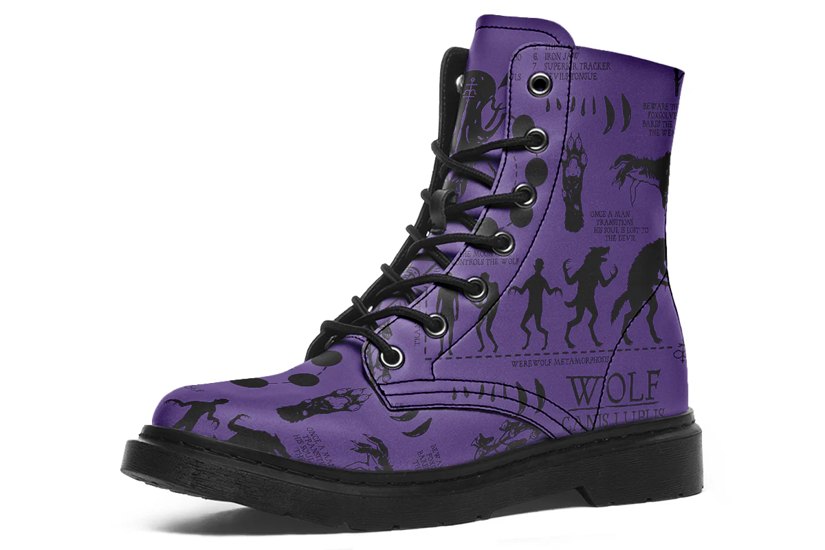 Purple Wolf Study Boots - Image 4