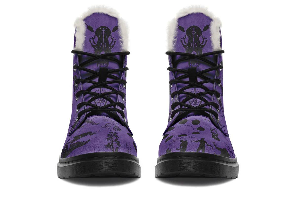 Purple Wolf Study Winter Boots - Image 3