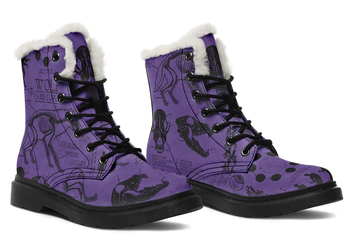 Purple Wolf Study Winter Boots - Image 6