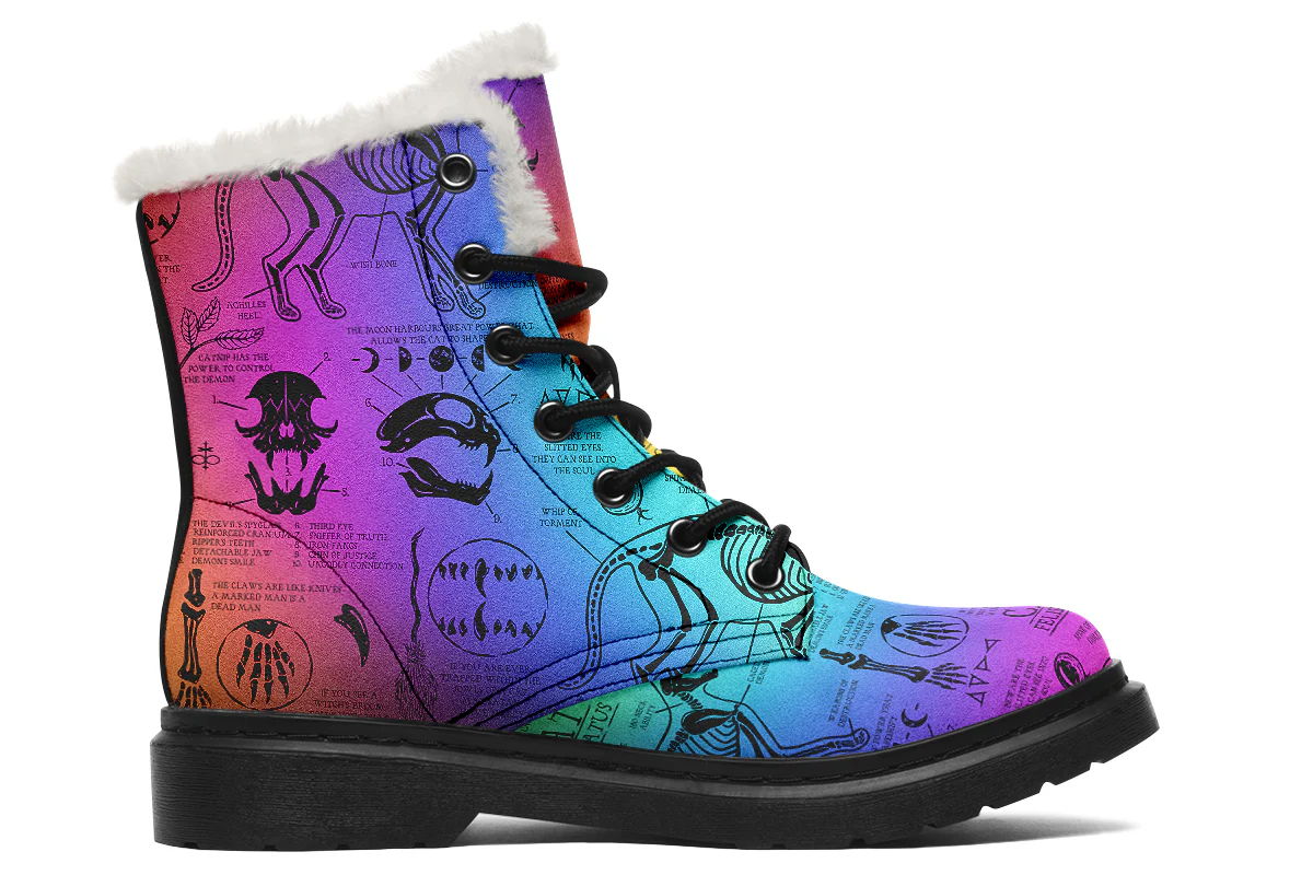 Rainbow Cat Study Winter Boots - Image 2