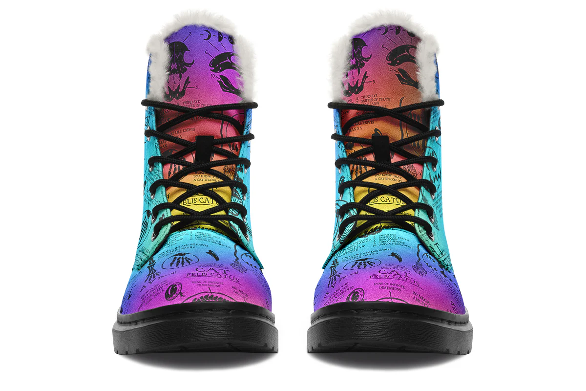 Rainbow Cat Study Winter Boots - Image 3