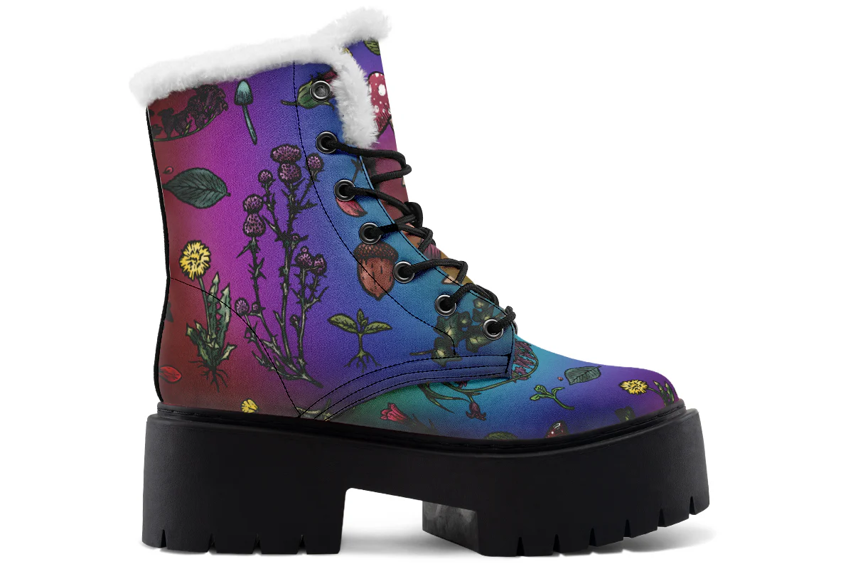 Rainbow Herbology Platform Winter Boots - Image 3