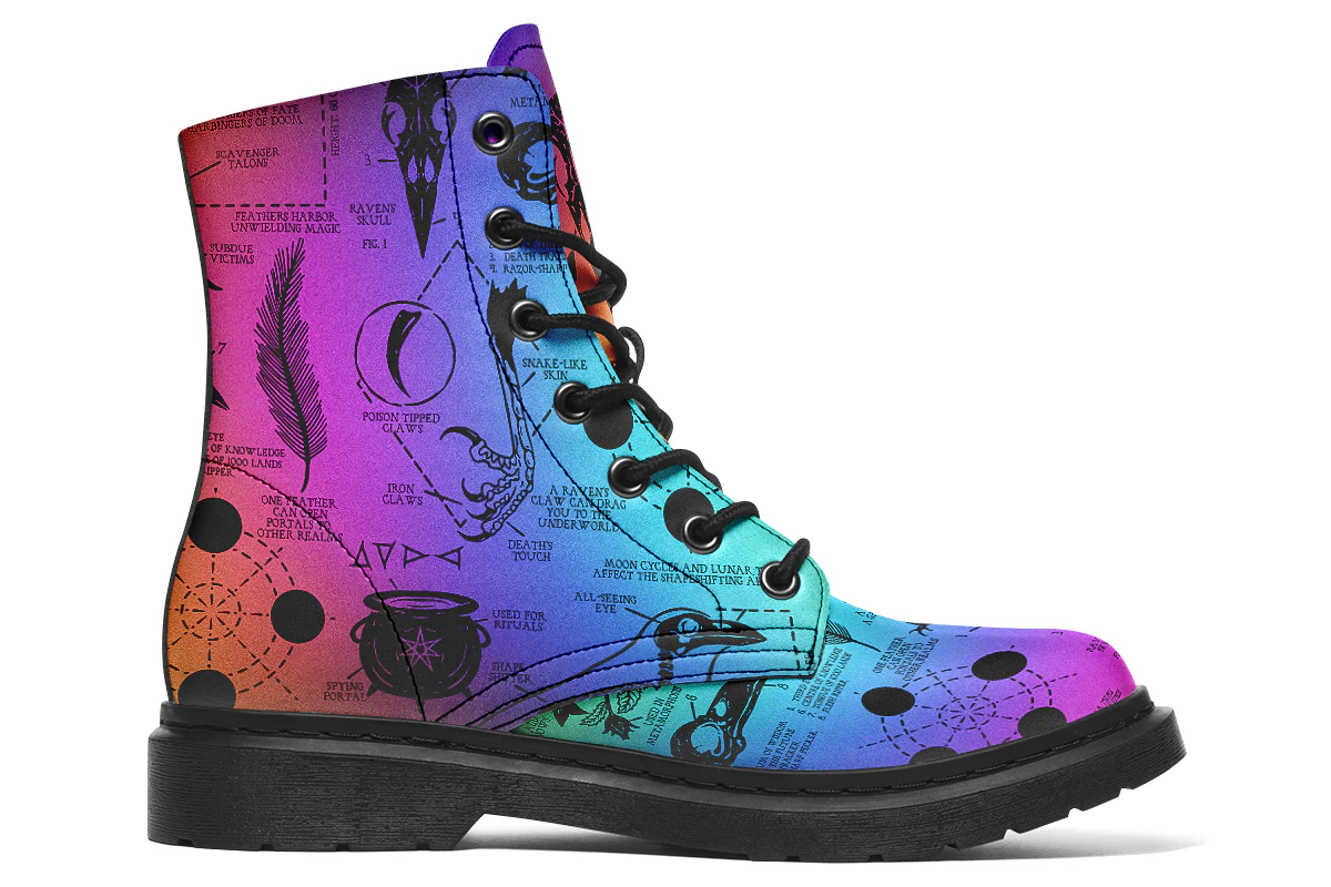 Rainbow Raven Study Boots - Image 3