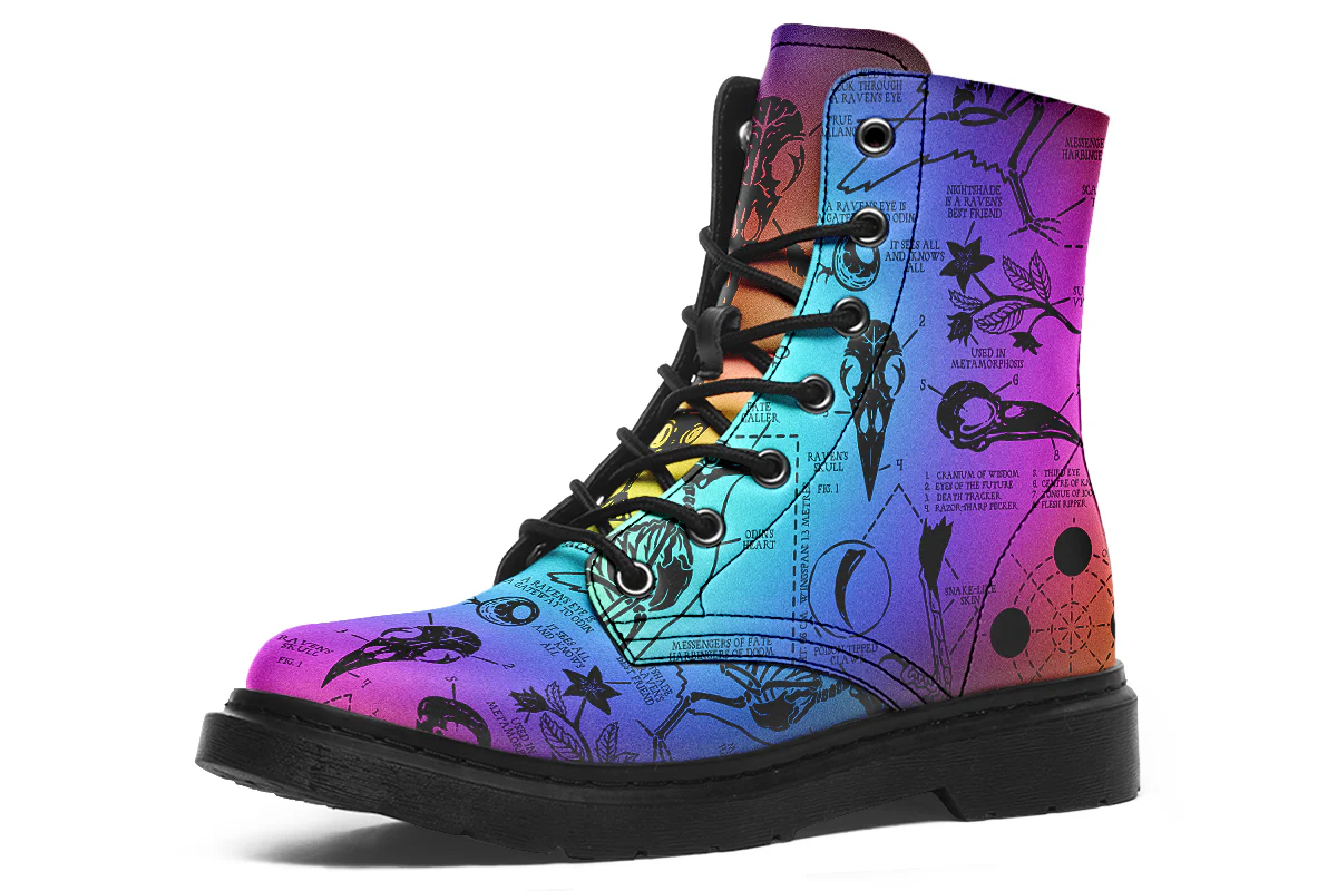 Rainbow Raven Study Boots - Image 4
