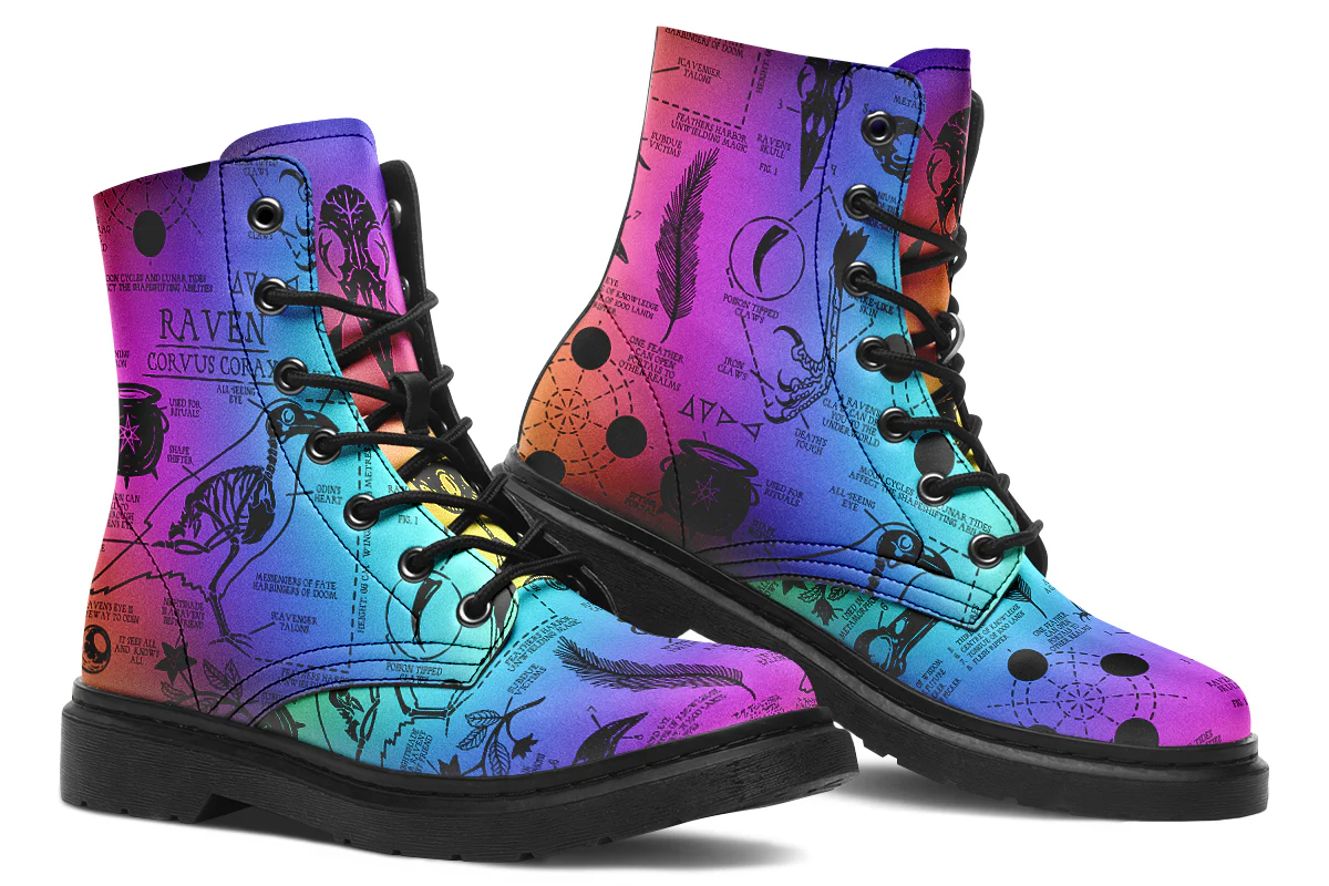 Rainbow Raven Study Boots - Image 5