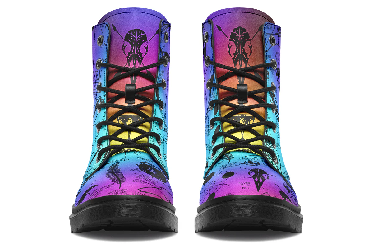 Rainbow Raven Study Boots - Image 6