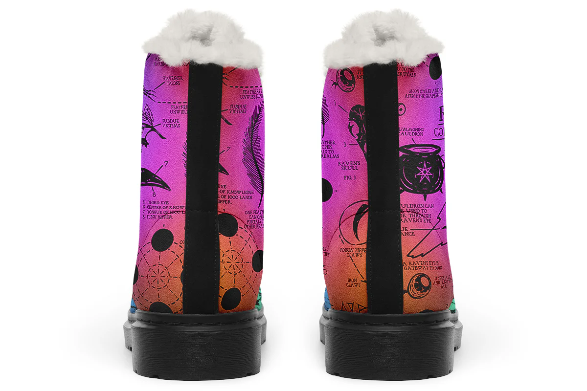 Rainbow Raven Study Winter Boots - Image 4