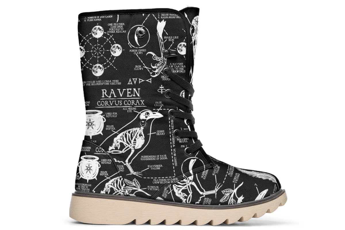 Raven Study Fold Over Winter Boots - Image 3