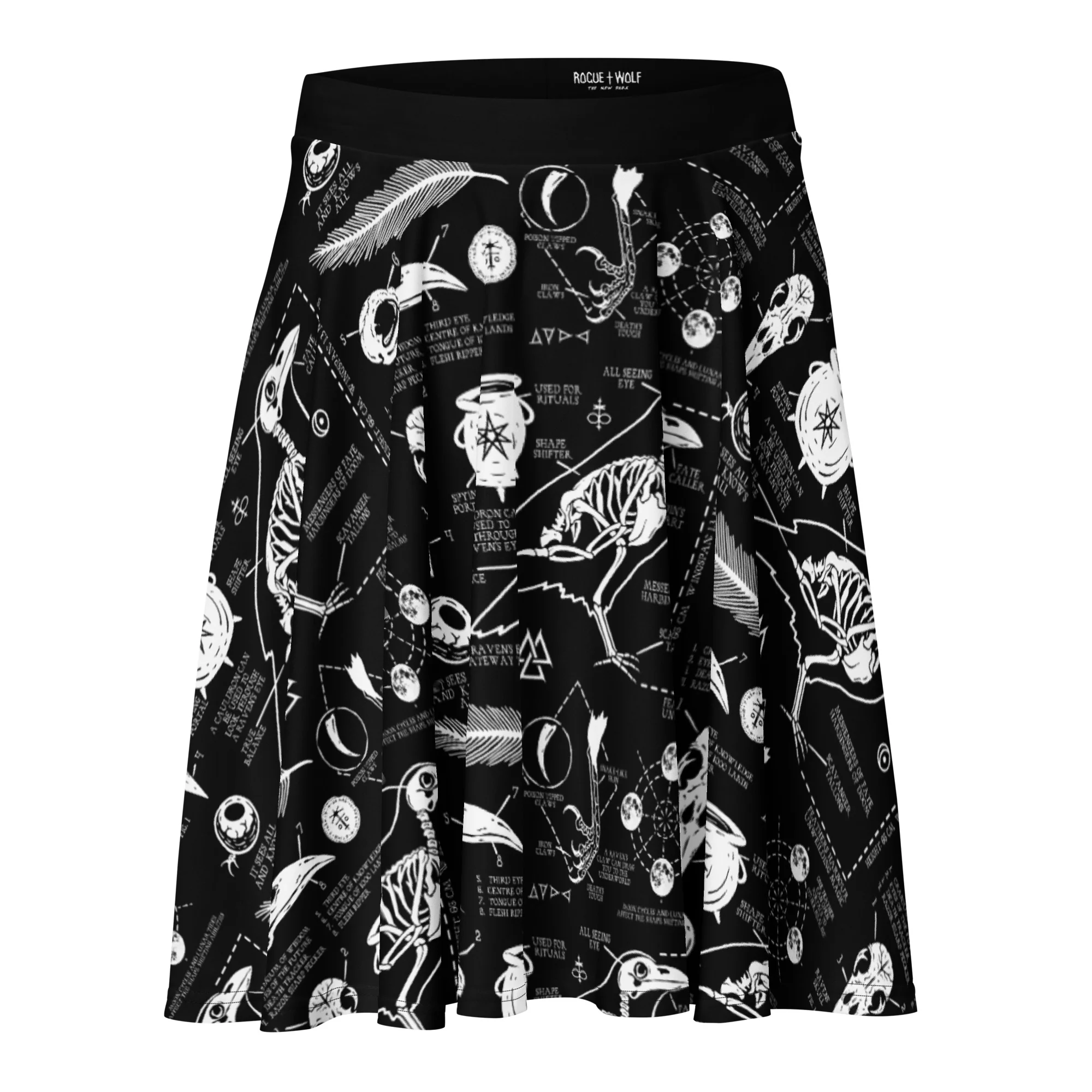Raven Study Skater Skirt - Image 2