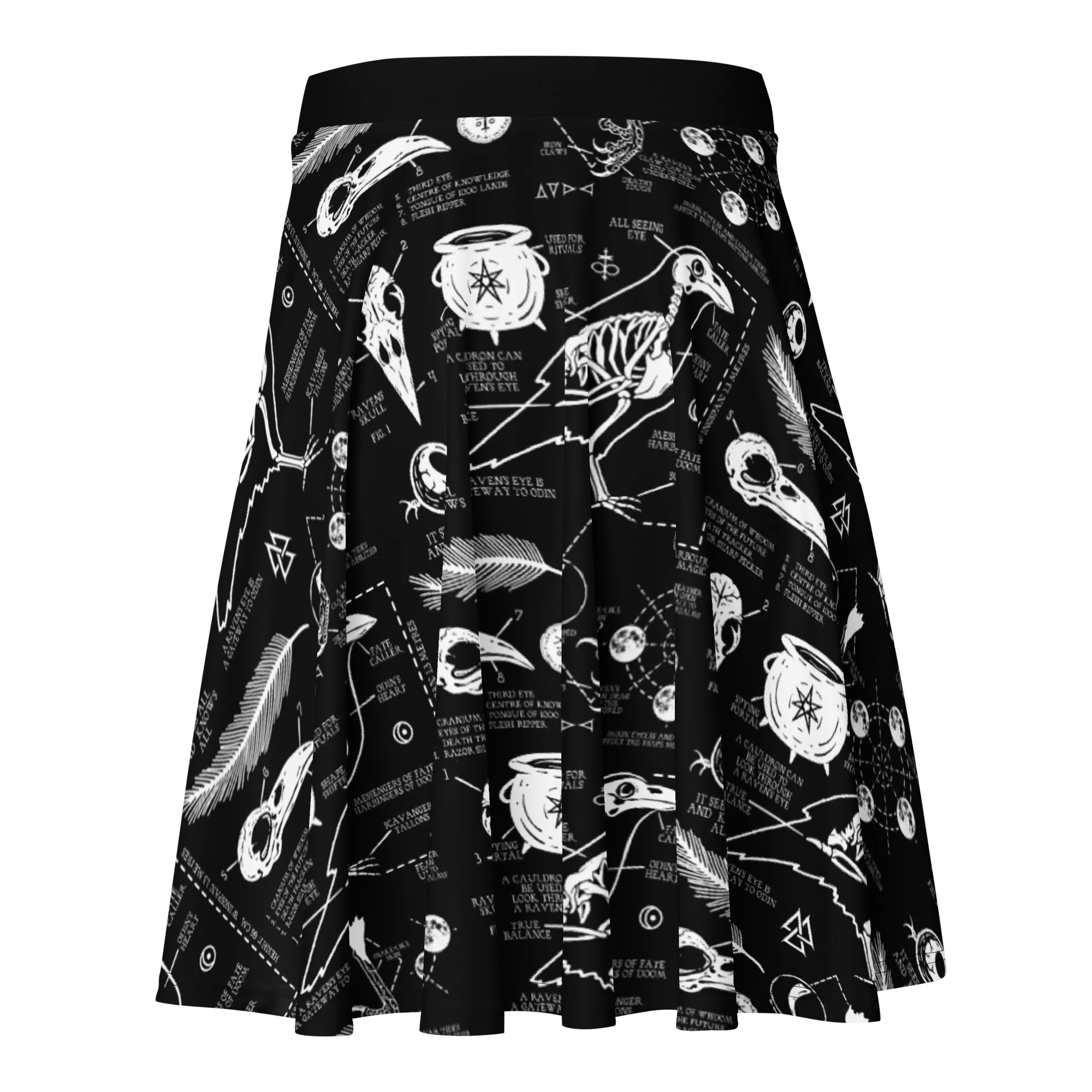 Raven Study Skater Skirt - Image 4