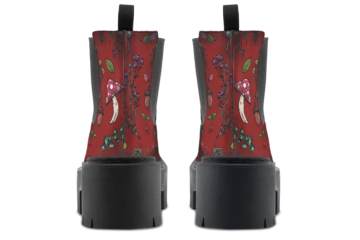 Red Herbology Platform Chelsea Boots - Image 6