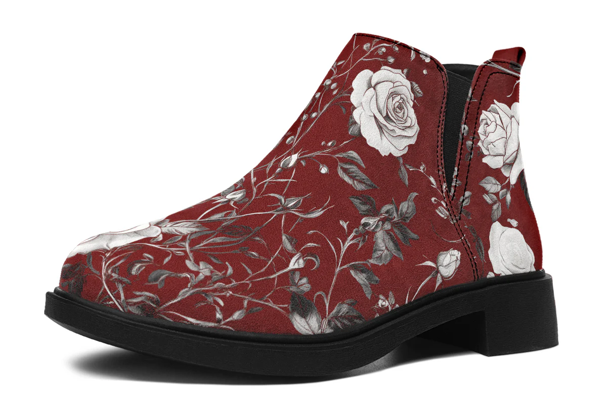 Red Rose Romance Chelsea Boots - Image 2