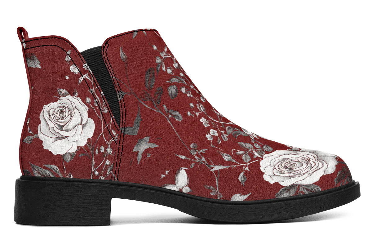 Red Rose Romance Chelsea Boots - Image 3