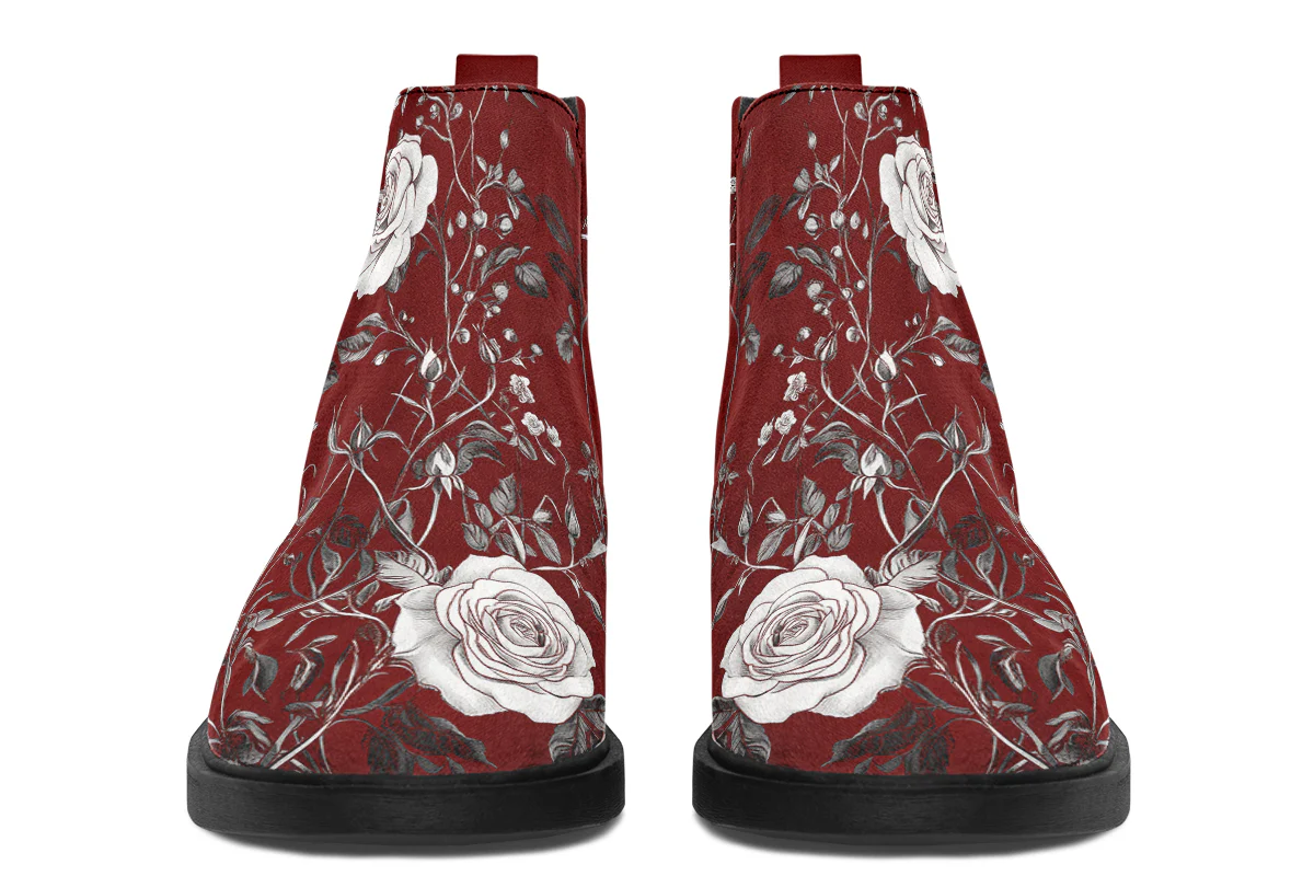 Red Rose Romance Chelsea Boots - Image 4