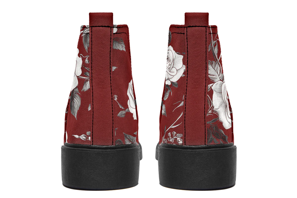 Red Rose Romance Chelsea Boots - Image 5