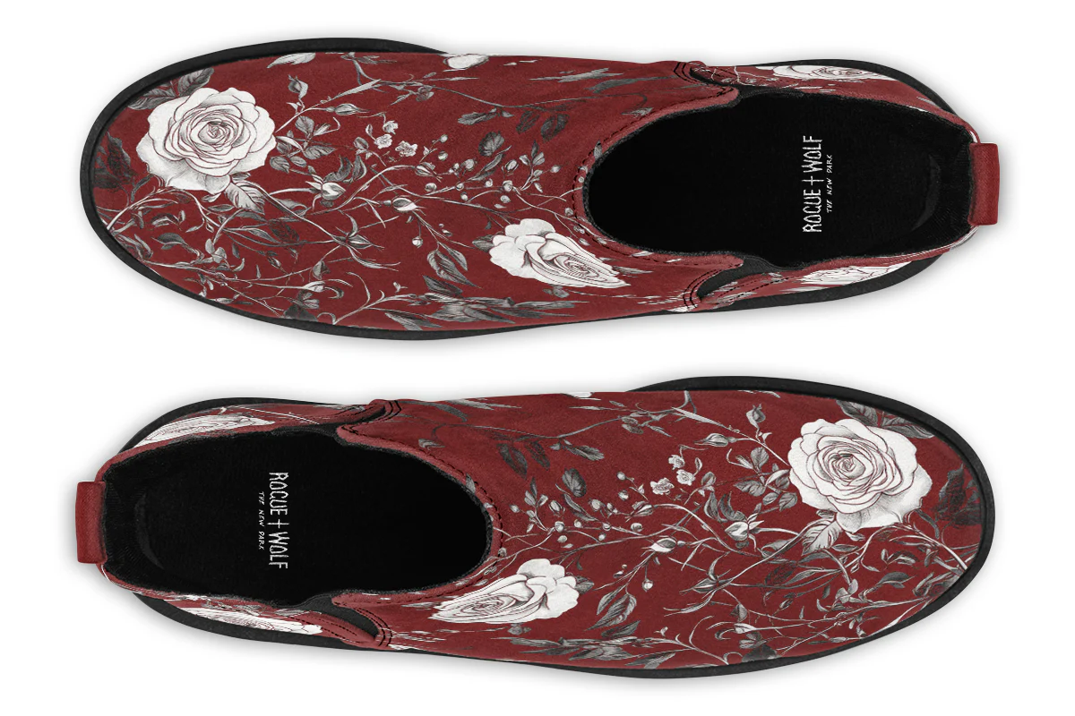 Red Rose Romance Chelsea Boots - Image 6