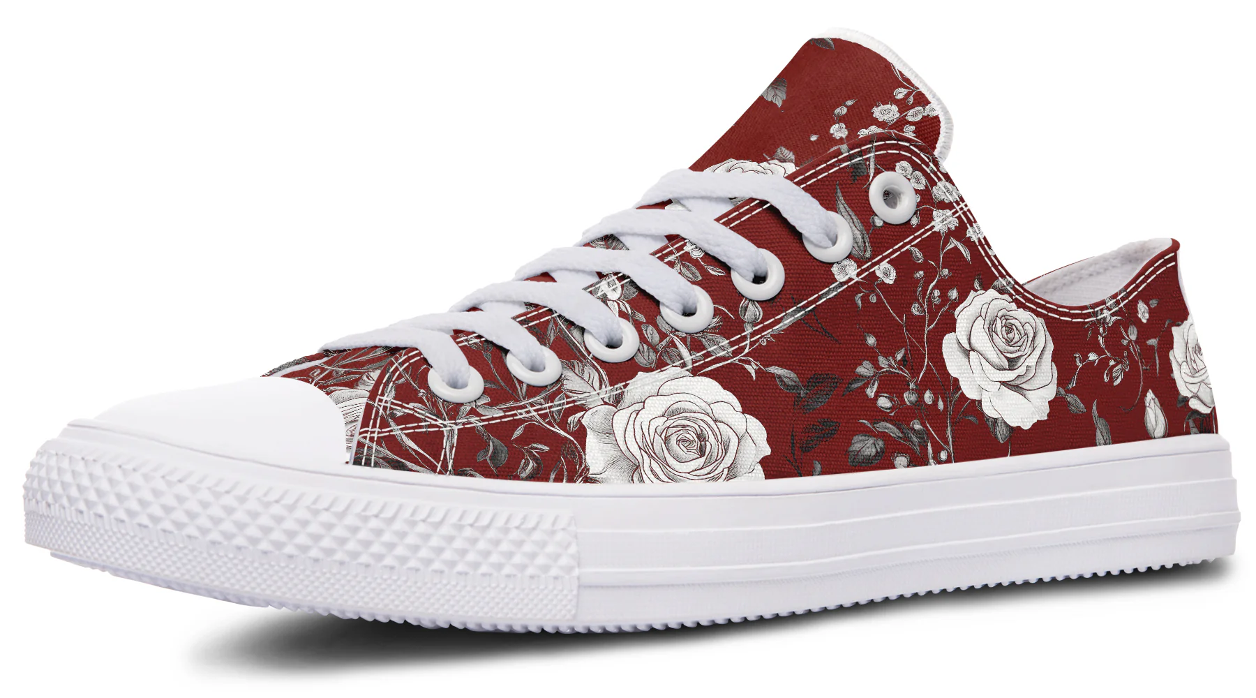 Red Rose Romance Low Tops - Image 11
