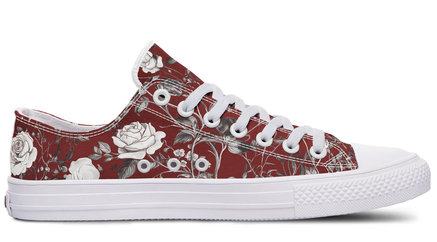 Red Rose Romance Low Tops - Image 12