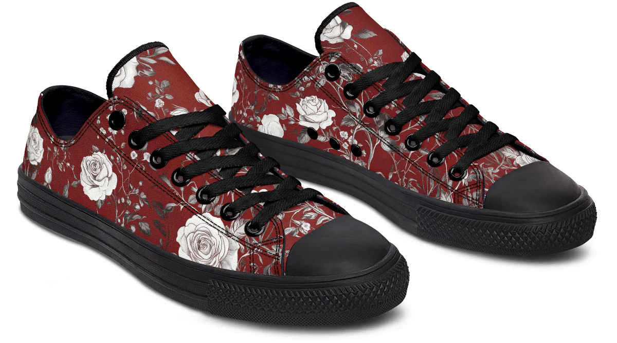 Red Rose Romance Low Tops - Image 5