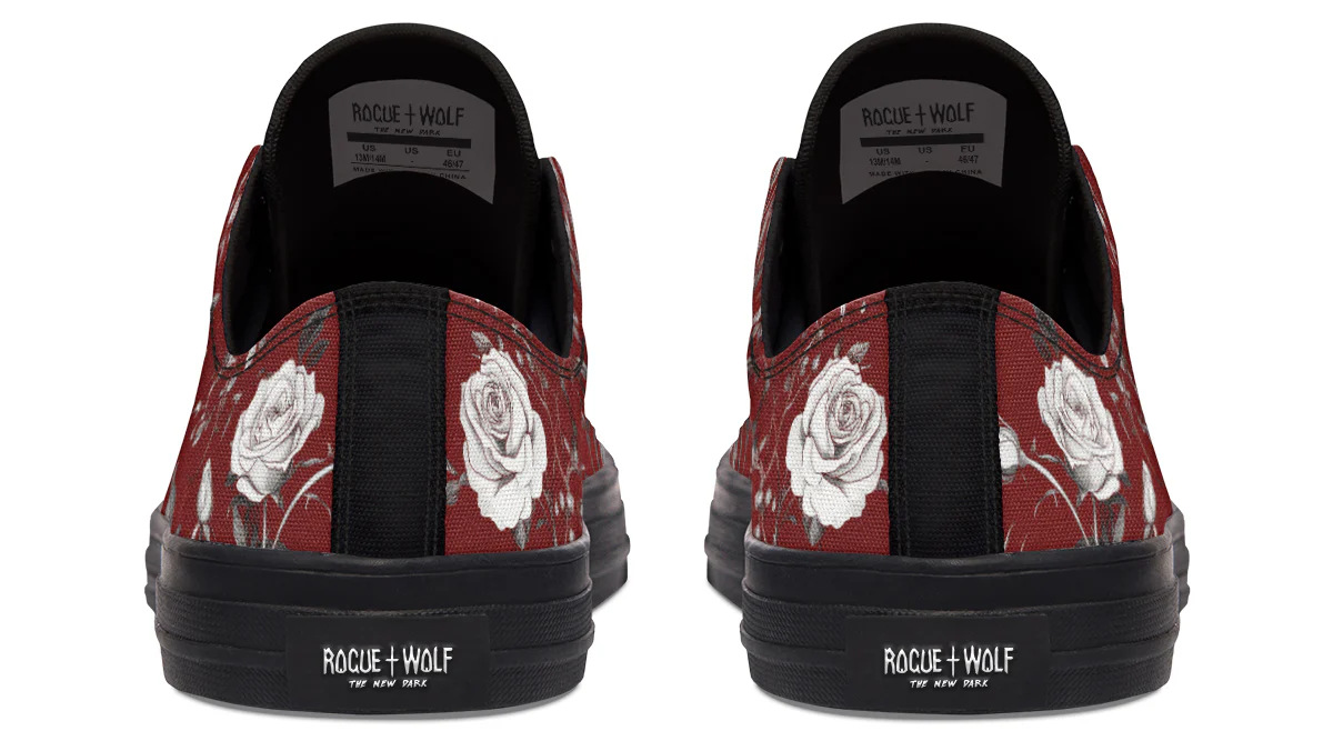 Red Rose Romance Low Tops - Image 8