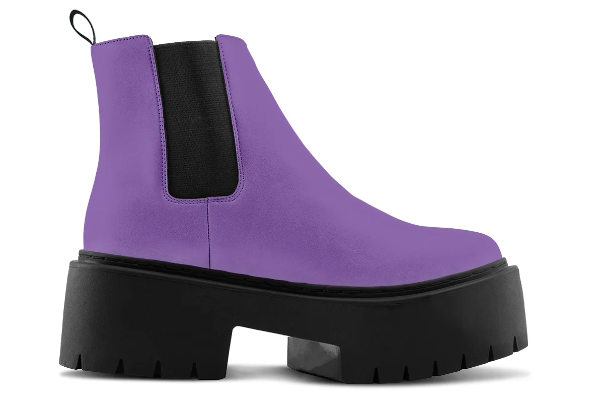 Retro Violet Platform Chelsea Boots - Image 3